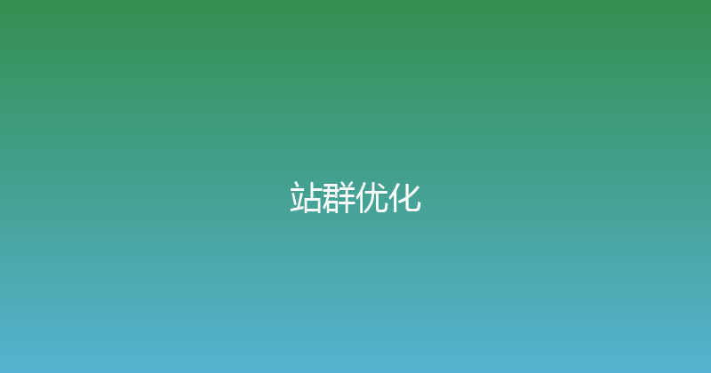 站群优化 封面图